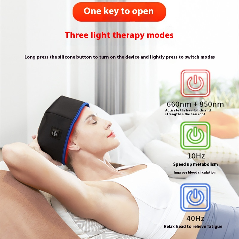 Infrared Red Light Hair Growth Therapy Cap – 3 Gear Adjustable