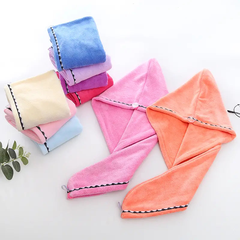 Microfiber Hair Dryer Cap Bath Towel - Highly Absorbent