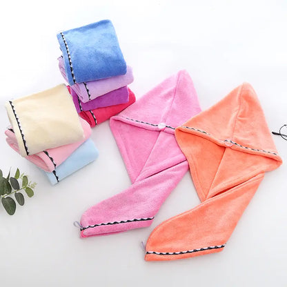 Microfiber Hair Dryer Cap Bath Towel - Highly Absorbent