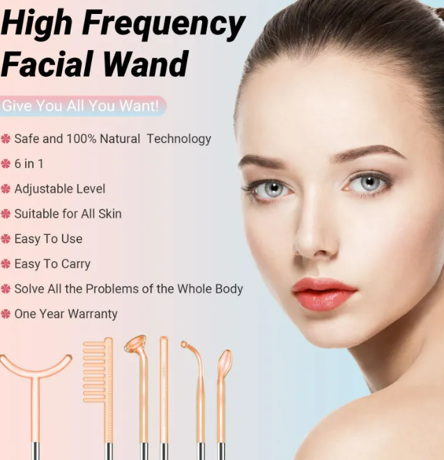 6-in-1 High Frequency Facial Wand Set