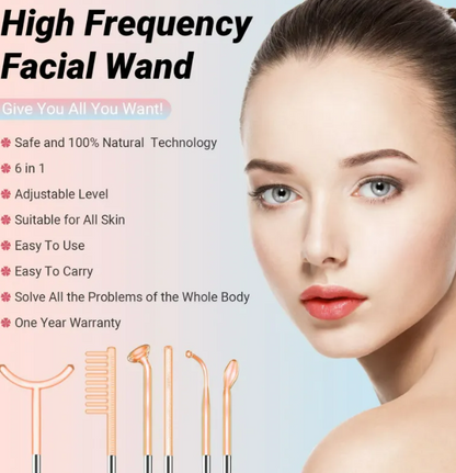 6-in-1 High Frequency Facial Wand Set