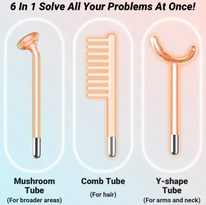 6-in-1 High Frequency Facial Wand Set